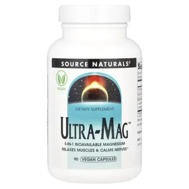 Комплекс магния Source Naturals Ultra-Mag, 90 вегакапсул из пяти форм