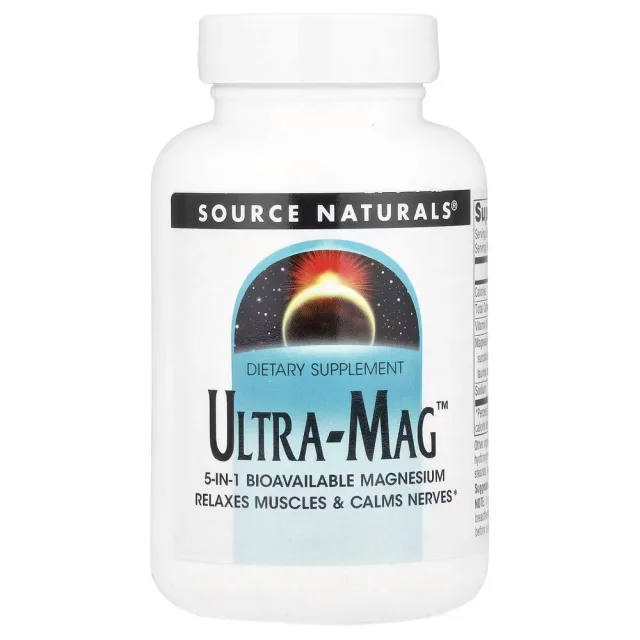 Комплекс магнию Source Naturals Ultra-Mag, 30 таблеток з п'яти форм