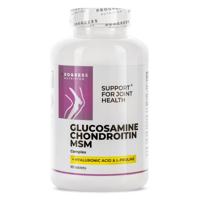 комплексный хондропротектор Progress Nutrition Glucosamine Chondroitin MSM Complex, 90 таблеток