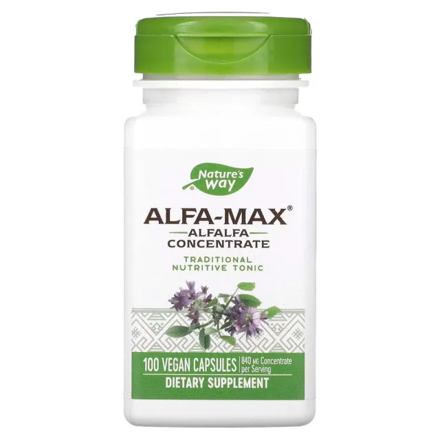 Концентрат люцерни Nature's Way Alfa-Max, 100 капсул для підтримки загального здоров'я