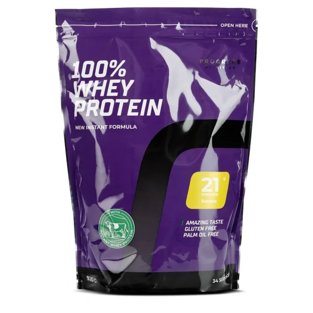 Концентрат сироваткового білка Progress Nutrition 100% Whey Protein, 920 грам - Печиво-крем