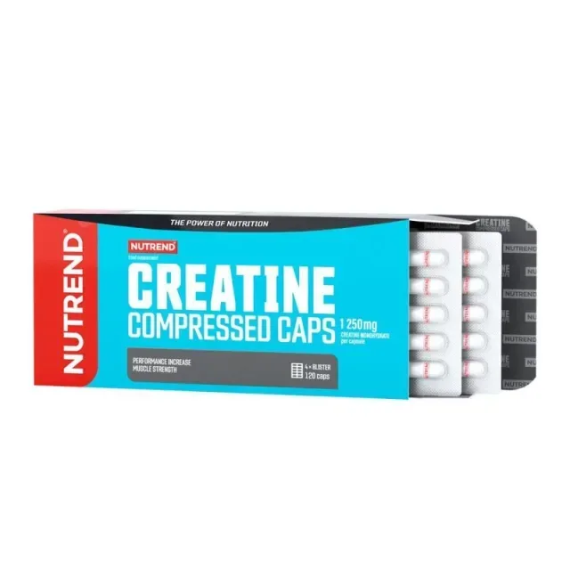 Креатин моногідрат Nutrend Creatine Compressed Caps, 120 капсул для зростання м'язів