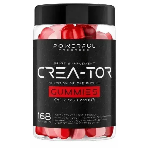 Креатин моногідрат у желейках Powerful Progress Crea-Tor Gummiues, 166 желеок - Апельсин