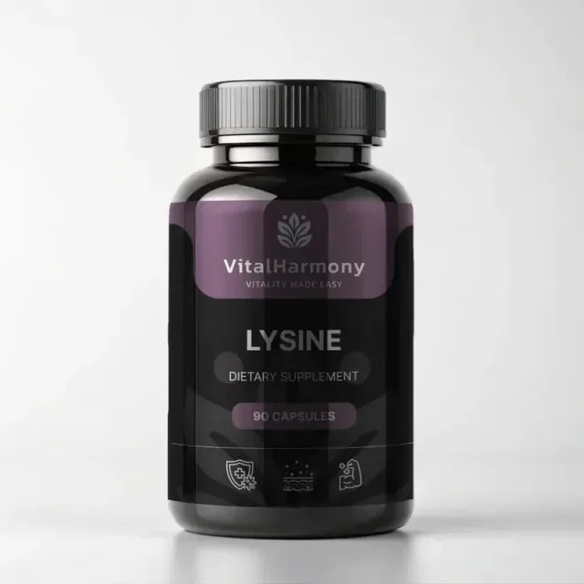 L-лізину гідрохлорид VitalHarmony Lysine, 90 капсул для підтримки імунної системи