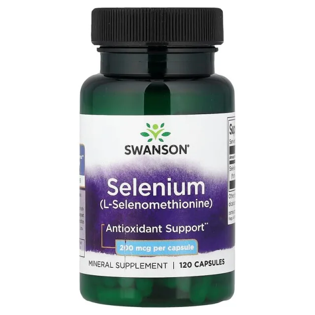 L-селенометіонін Swanson Selenium 200 mcg, 120 капсул