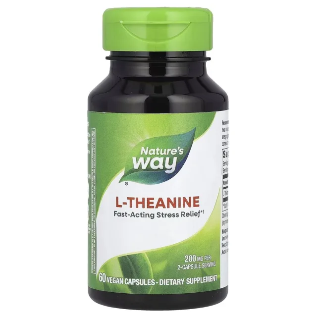 L-теанин Nature's Way L-Theanine, 60 вегакапсул для поддержки спокойствия