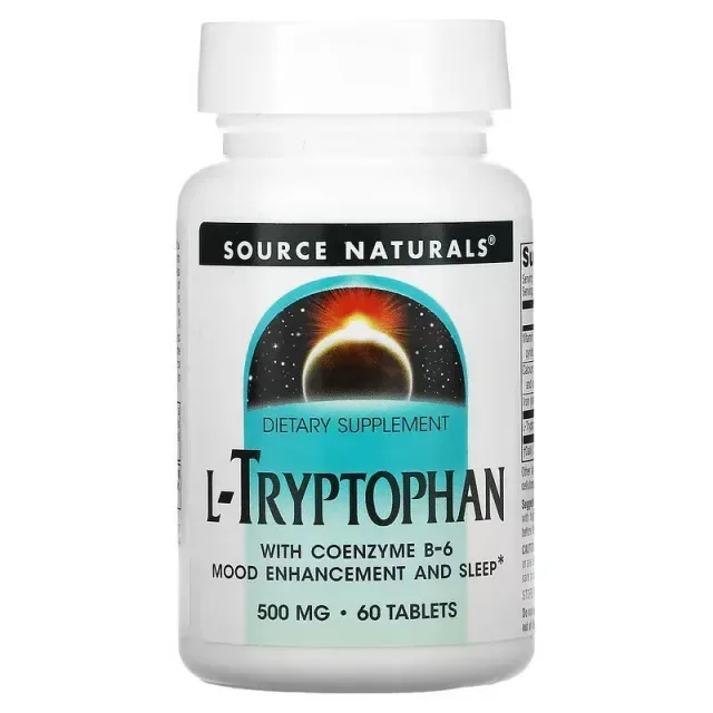 L-Tryptophan with Coenzyme B-6 500 mg, 60 таблеток