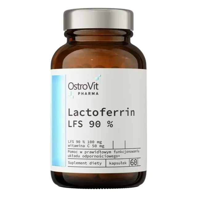 Лактотрансферин OstroVit Pharma Lactoferrin LFS 90%, 60 капсул з вітаміном С