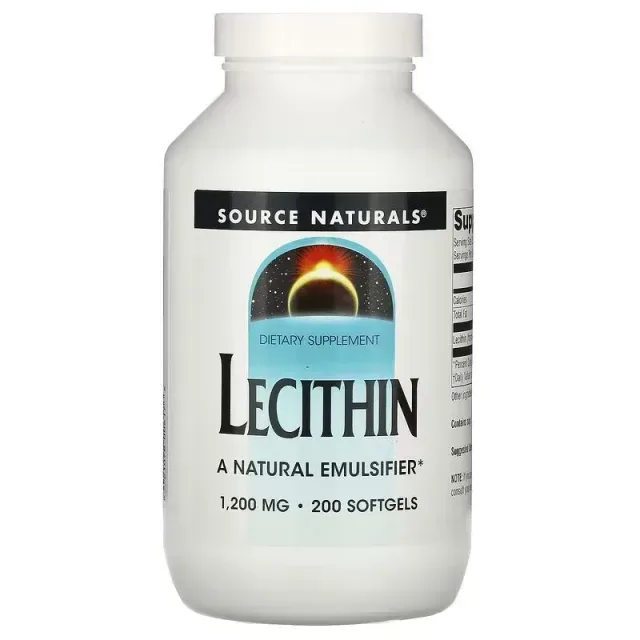 Лецитин Source Naturals Lecithin 1200 mg, 200 капсул