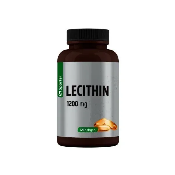 Лецитин з вітаміном Е Sporter Lecithin, 120 капсул для підтримки печінки, мозку та нервової системи