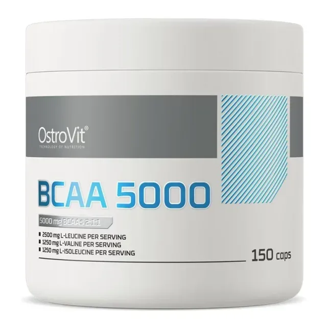 Лейцин, изолейцин, валин OstroVit BCAA 5000 mg, 150 капсул