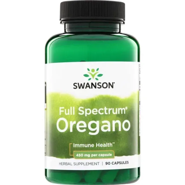 Листья орегано Swanson Oregano 450 mg Full Spectrum, 90 капсул