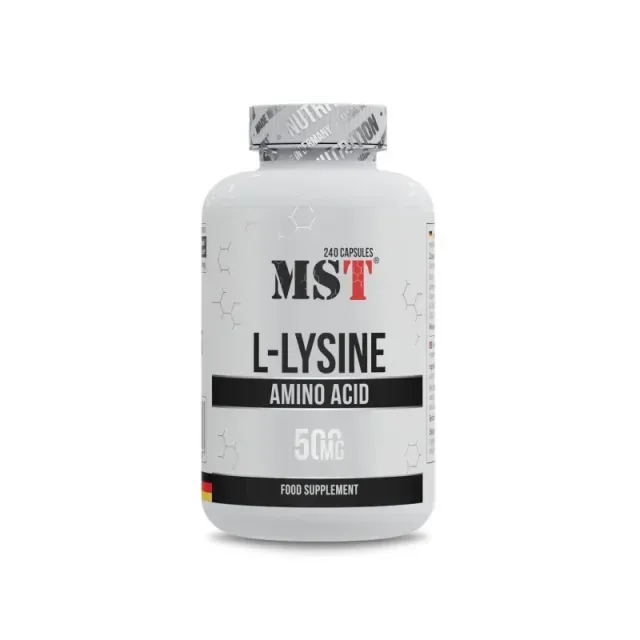 Лізин MST Nutrition L-Lysine, 240 капсул для підтримки імунної системи