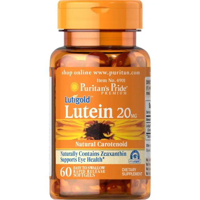Lutein 20 mg with Zeaxanthin, 60 капсул