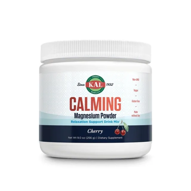 Магній гліцинат KAL Calming Magnesium Powder, 256 грам - Вишня