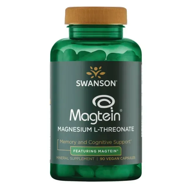 Магний L-треонат Swanson Magnesium L-Threonate Featuring Magtein®, 90 капсул