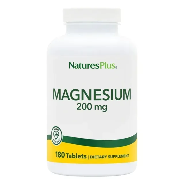 Магній Natures Plus Magnesium 200 mg, 180 таблеток
