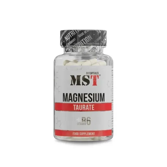 Магний таурат с витамином В6 MST Nutrition Magnesium Taurate + Vitamin B6, 60 капсул
