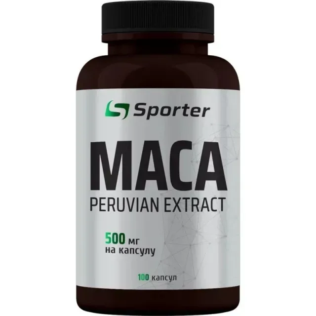 Мака перуанська Sporter Maca 500 mg, 100 капсул