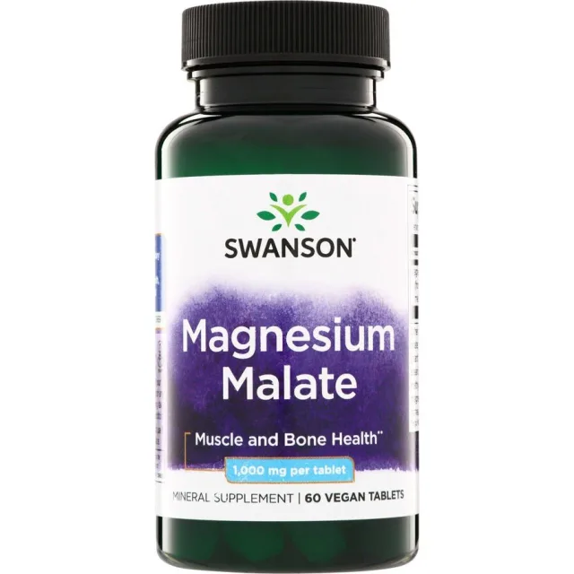 Малат магнію Swanson Magnesium Malate 1000 mg, 60 таблеток