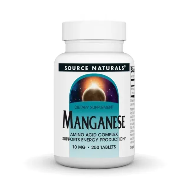 Марганец Source Naturals Manganese 10 mg, 250 таблеток