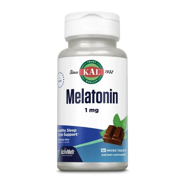 Мелатонін KAL Melatonin 1 mg ActivMelt, 120 мікротаблеток - Шоколад-м'ята