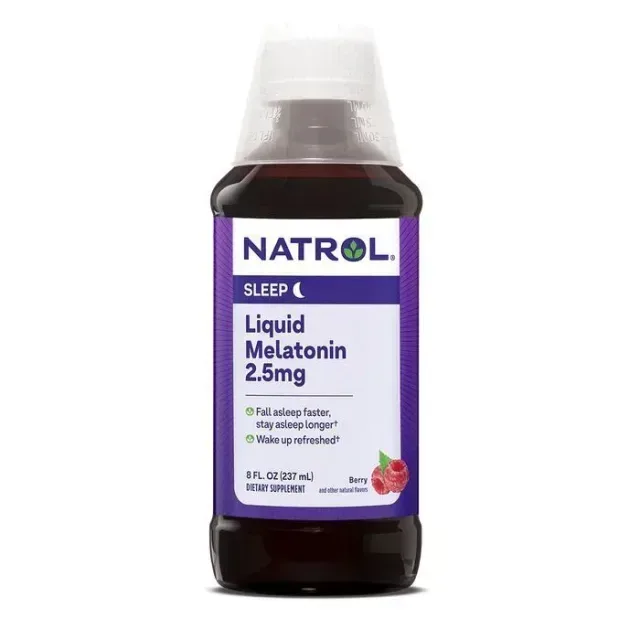 Мелатонин Natrol Мелатонин 2.5 mg Liquid, 237 мл - Ягоды для хорошего сна