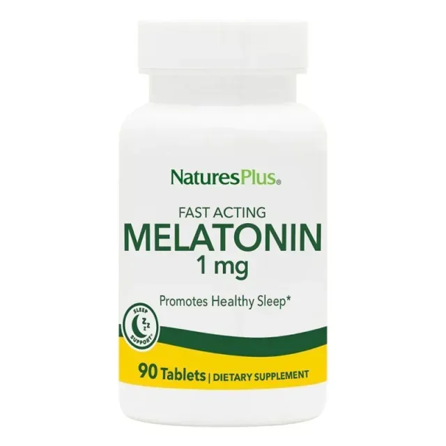 Мелатонін Natures Plus Fast Acting Melatonin 1 mg, 90 таблеток для гарного сну