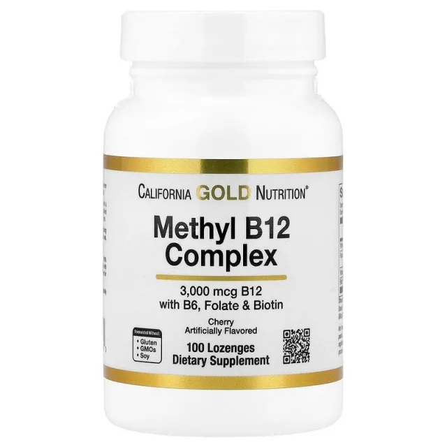 Метил B12 комплекс California Gold Nutrition Methyl B12 Complex, 100 пастилок