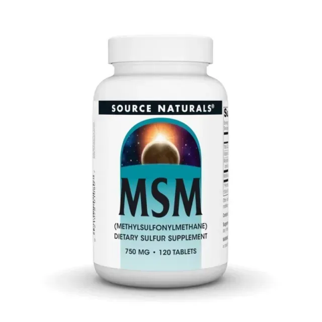 Метилсульфонилметан Source Naturals MSM with Vitamin C 750 mg, 120 таблеток