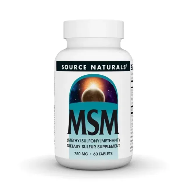 Метилсульфонилметан Source Naturals MSM with Vitamin C 750 mg, 60 таблеток