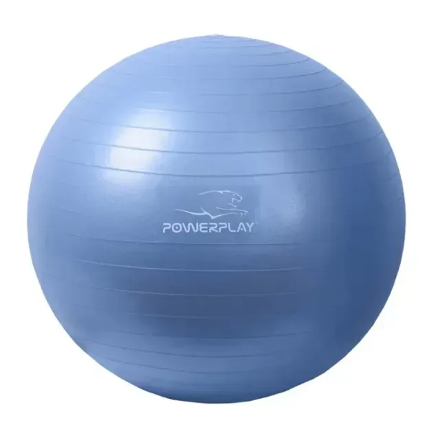 М'яч для фітнесу Power Play 4001 65 см, Blue із насосом