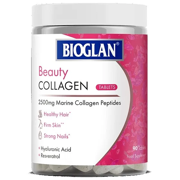 Морський колаген Bioglan Beauty Collagen, 90 таблеток для здоров'я шкіри, волосся та нігтів