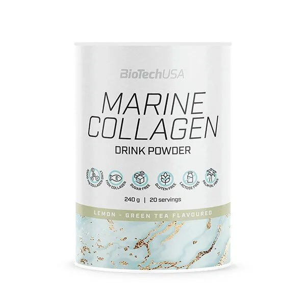 Морський колаген BioTech Marine Collagen, 240 грам - Зелений чай з лимоном