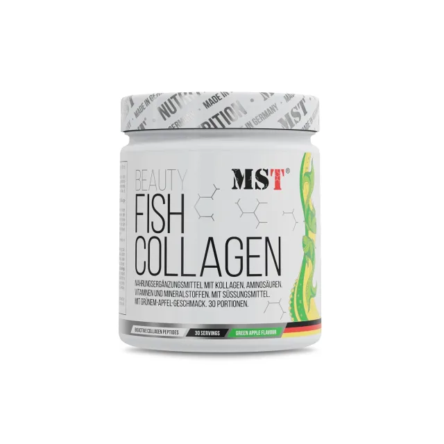 Морський колаген MST Nutrition Fish Collagen Beauty, 225 грам - Зелене яблуко
