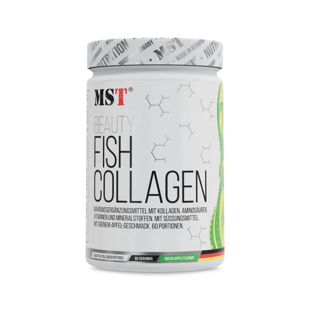 Морской коллаген MST Nutrition Fish Collagen Beauty, 450 грамм - Зеленое яблоко
