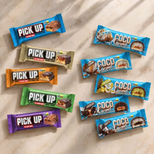 Набір протеїнових батончиків FitWin Pick Up + Coco Caramel, 10*40 грам MIX