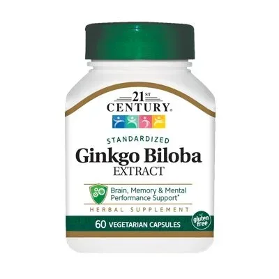 Натуральна добавка 21st Century Ginkgo Biloba Extract, 60 вегакапсул