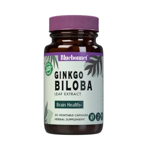 Натуральна добавка Bluebonnet Nutrition Ginkgo Biloba, 30 вегакапсул