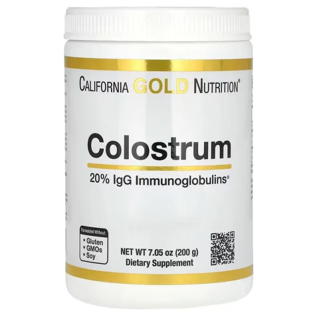 Натуральна добавка California Gold Nutrition Colostrum, 200 грам