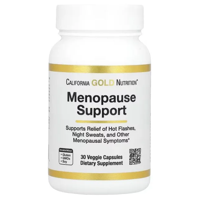 Натуральна добавка California Gold Nutrition Menopause Support, 30 вегакапсул для жінок