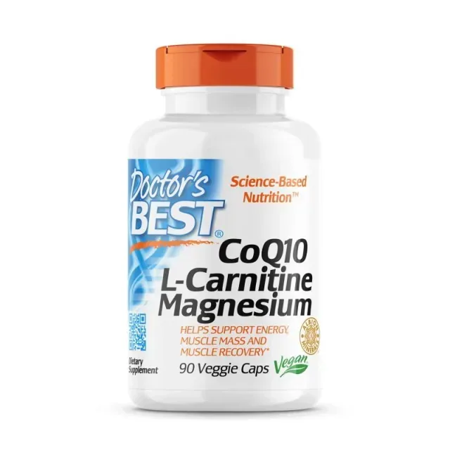 Натуральна добавка Doctor's Best CoQ10 L-Carnitine Magnesium, 90 вегакапсул