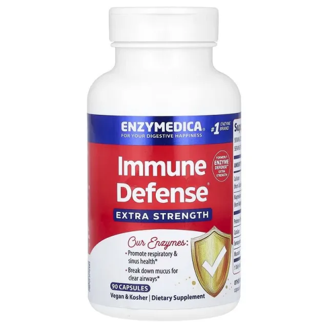 Натуральна добавка Enzymedica Immune Defense Extra Strength, 90 капсул
