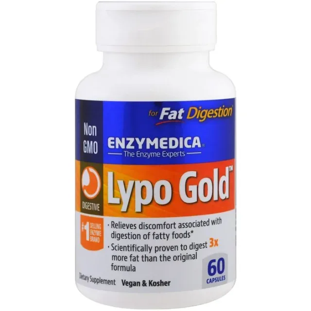 Натуральна добавка Enzymedica Lypo Gold, 60 капсул