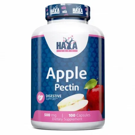 Натуральна добавка Haya Labs Apple Pectin 500 mg, 100 капсул