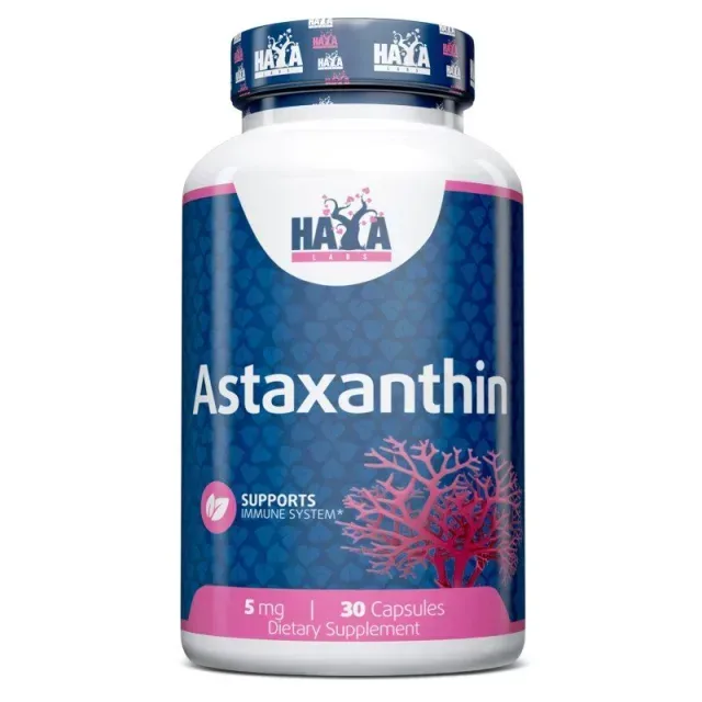 Натуральная добавка Haya Labs Astaxanthin 5 mg, 30 капсул