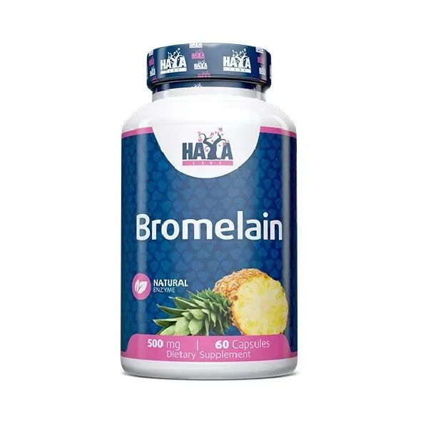 Натуральна добавка Haya Labs Bromelain 500 mg, 60 капсул