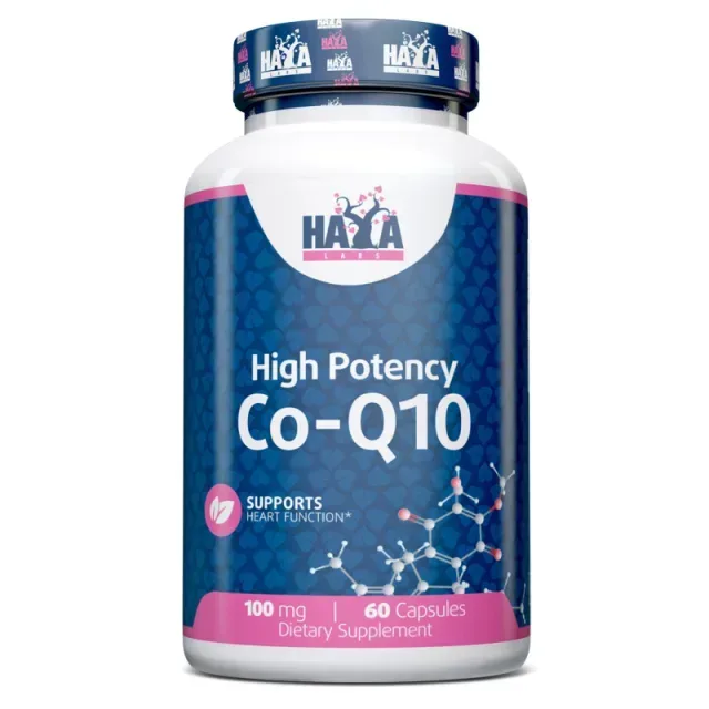 Натуральная добавка Haya Labs Co-Q10 100 mg High Potency, 60 капсул