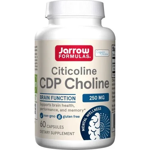 Натуральная добавка Jarrow Formulas Citicoline CDP Choline, 60 капсул