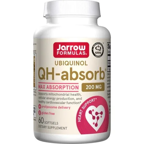 Натуральна добавка Jarrow Formulas Ubiquinol QH-Absorb 200 mg, 60 капсул